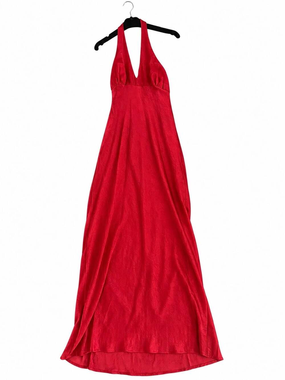 Sincerely Jules Halter Maxi Dress Size M Red Satin